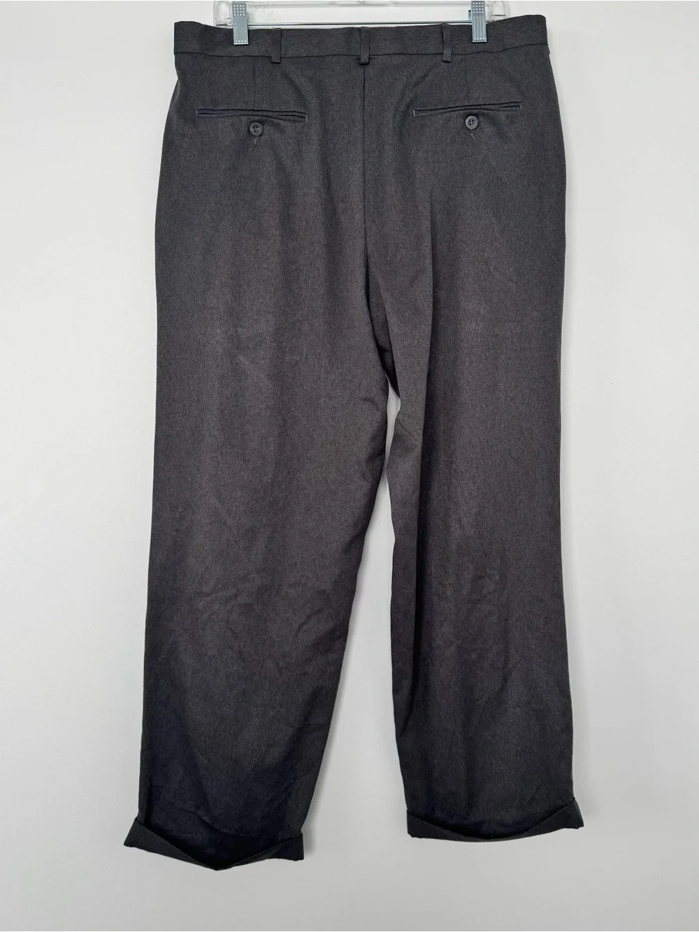 Vtg Slates Levi’s Dress Pants Men 36x29 Gray Pleated Dacron Polyester Trousers